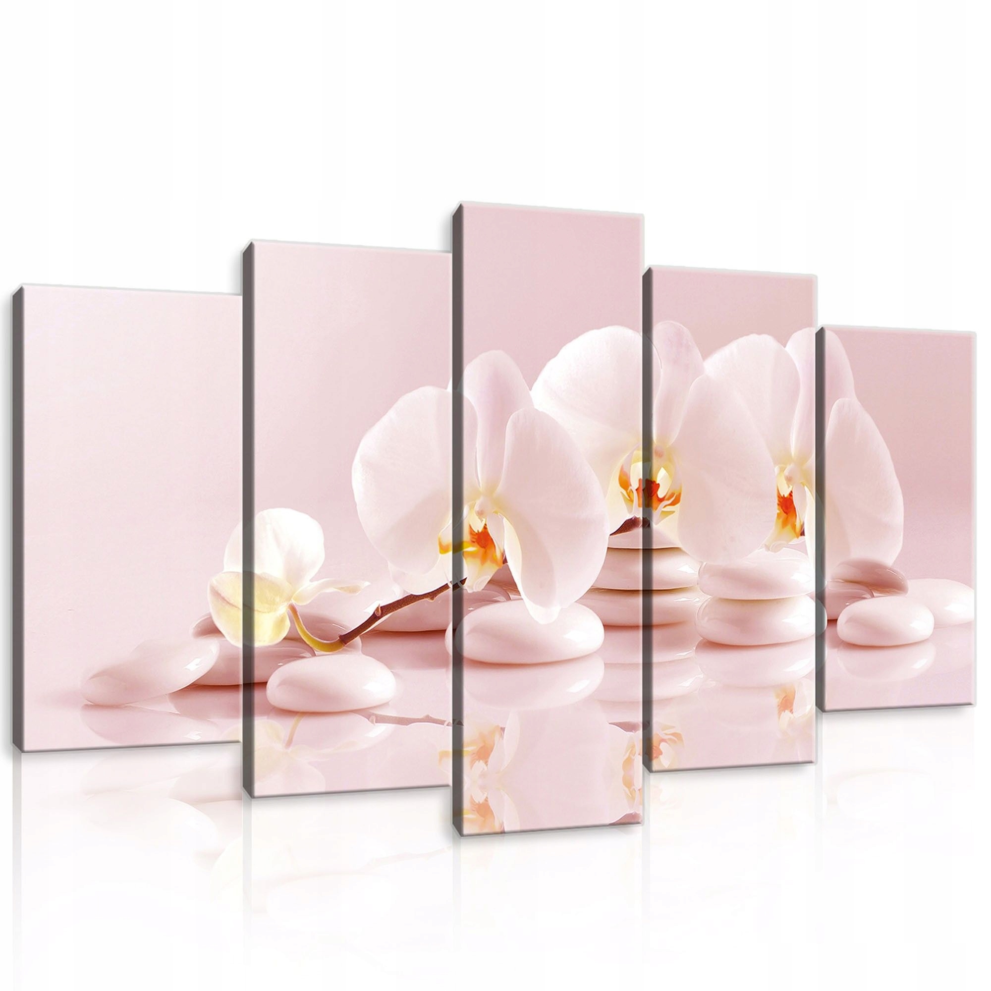 Obraz 100x60 Orchidej lázeňské kameny relaxace harmonie klid květinová příroda