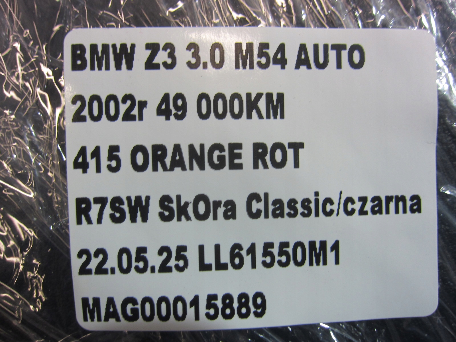 BMW Z3 E36 cover PRZECIWSLONECZNA black left visor visor 8410185