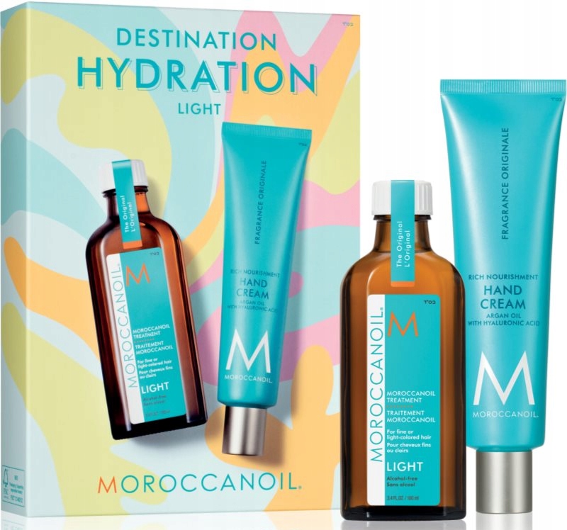 Moroccanoil Destination Hydration sada pro kúru na vlasy krém na ruce