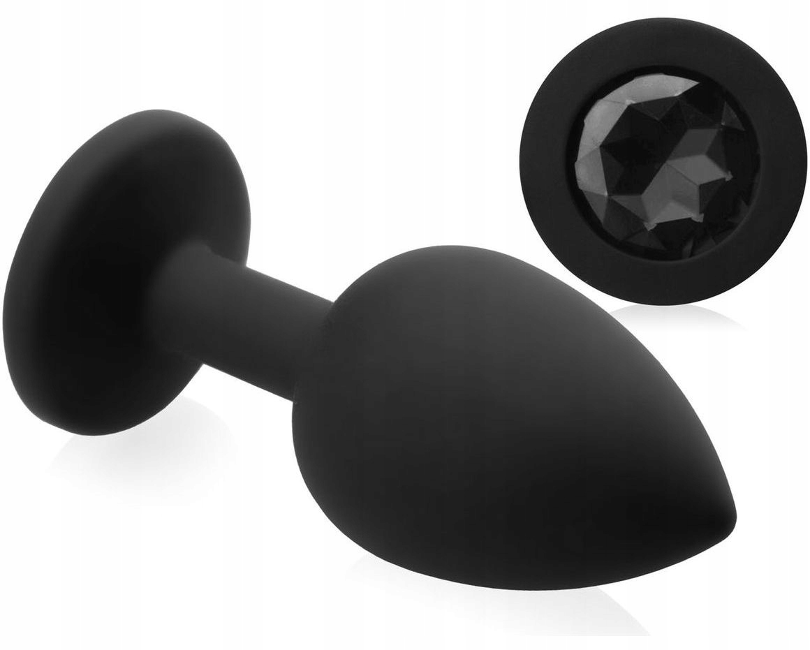

Silikonowy Korek Analny Z Kryształem Plug Do Anusa