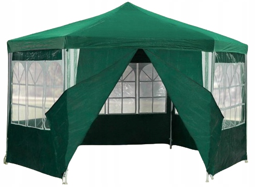 Pawilon ogrodowy 4x4 namiot imprezowy do ogrodu Zielony ze Ściankami altana