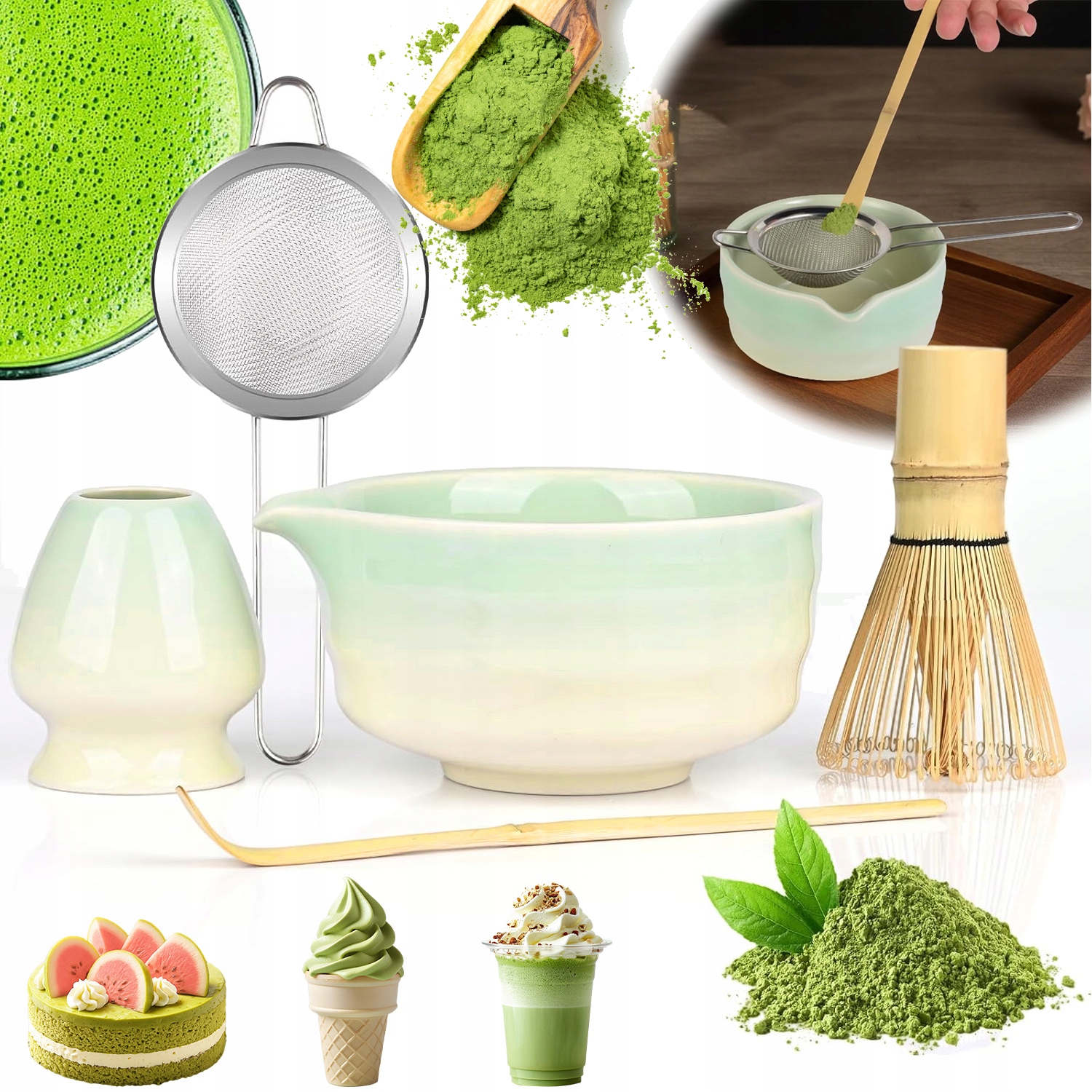 Levně Dárkový Čajový Štětec Matcha, Metla Chasen, Štětec Na Čaj Matcha 5KS