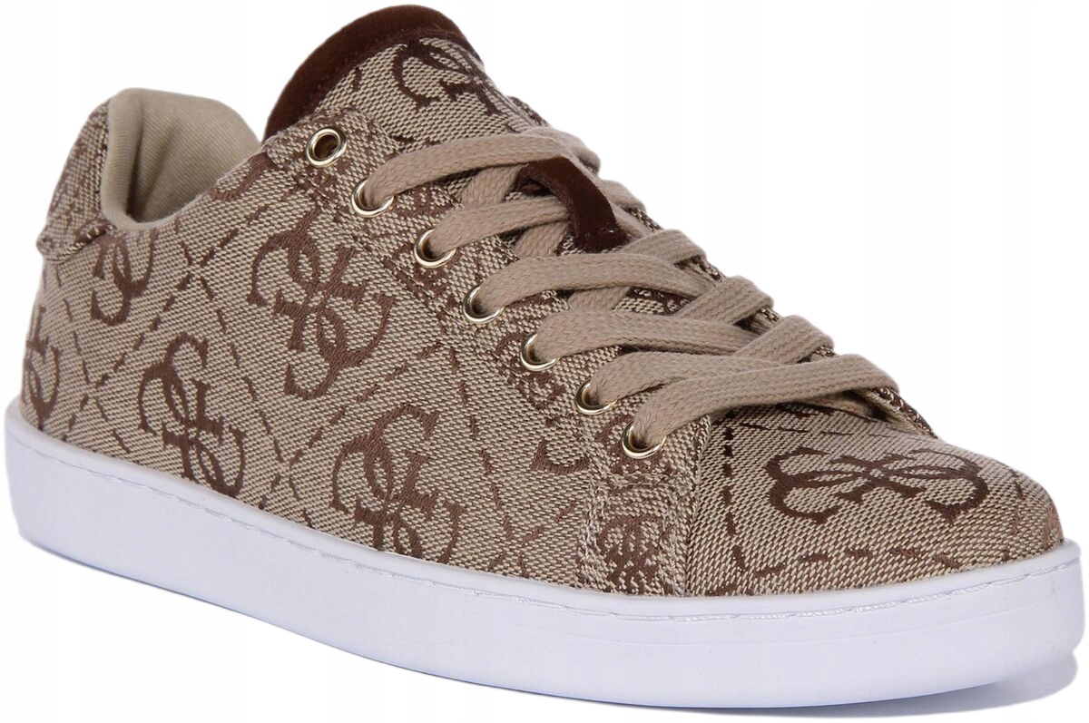 Guess Dámská Obuv Rosalia6 Hnědé Béžové Tenisky s Logem 39 Eu
