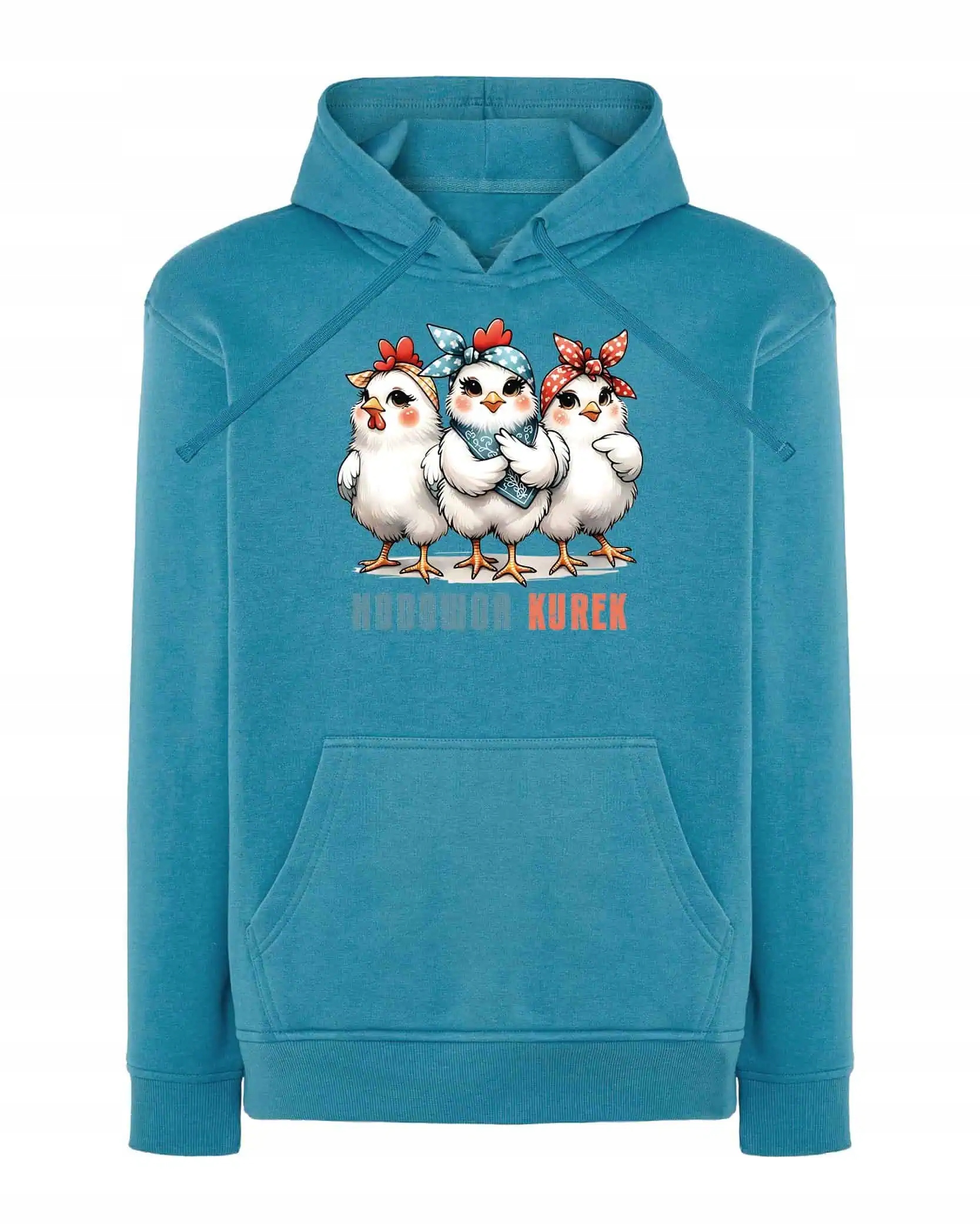 Mikina s kapucí Legrační Sladké slepice Text Modrá L