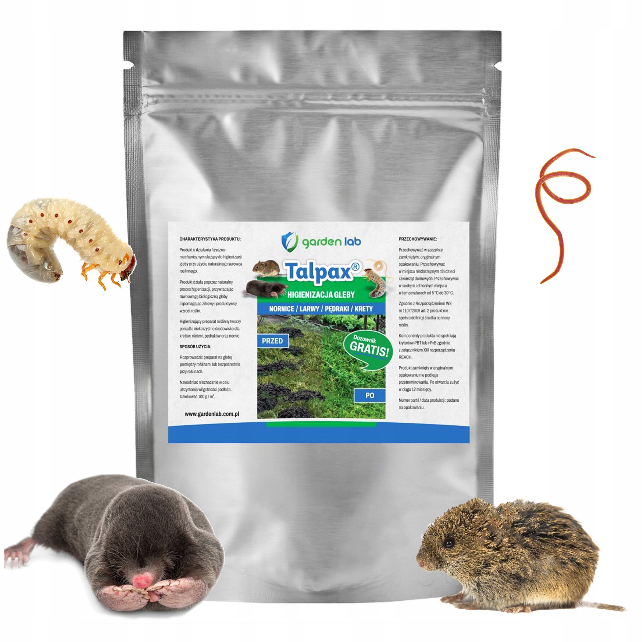 Środek Granulat Na Turkucie Pędraki Nicienie Krety Nornice Talpax 5 Kg