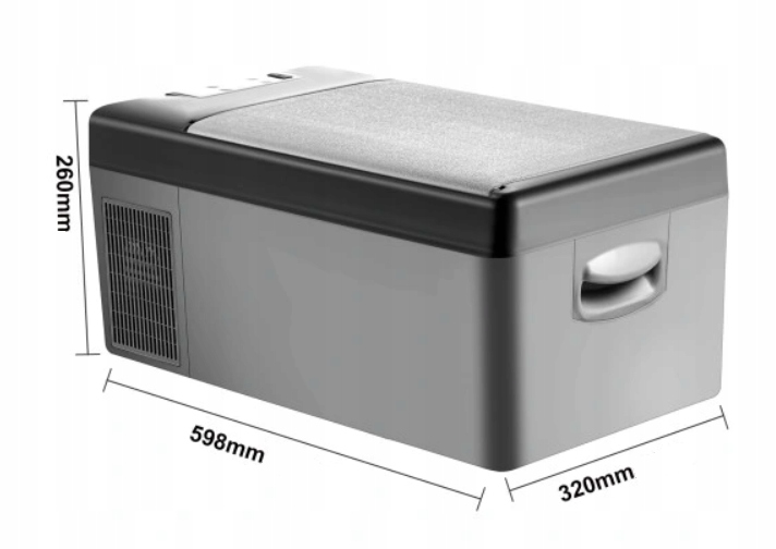 Lodówka Turystyczna Samochodowa Na Prąd Do Auta Duża 15L 12V 24V Temperatura chłodzenia poniżej temperatury otoczenia 20°C