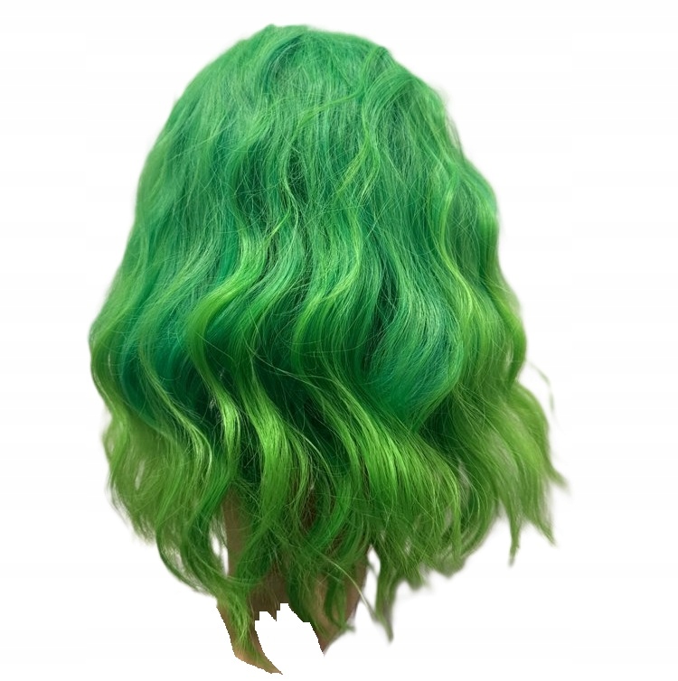 Paruka Pro Ženy Syntetická Světle Zelená Ombre Vlnitá Délka 35 CM