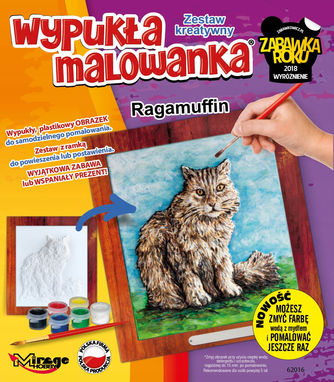 

Wypukła Malowanka Kot Ragmuffin Zestaw Kreatywny