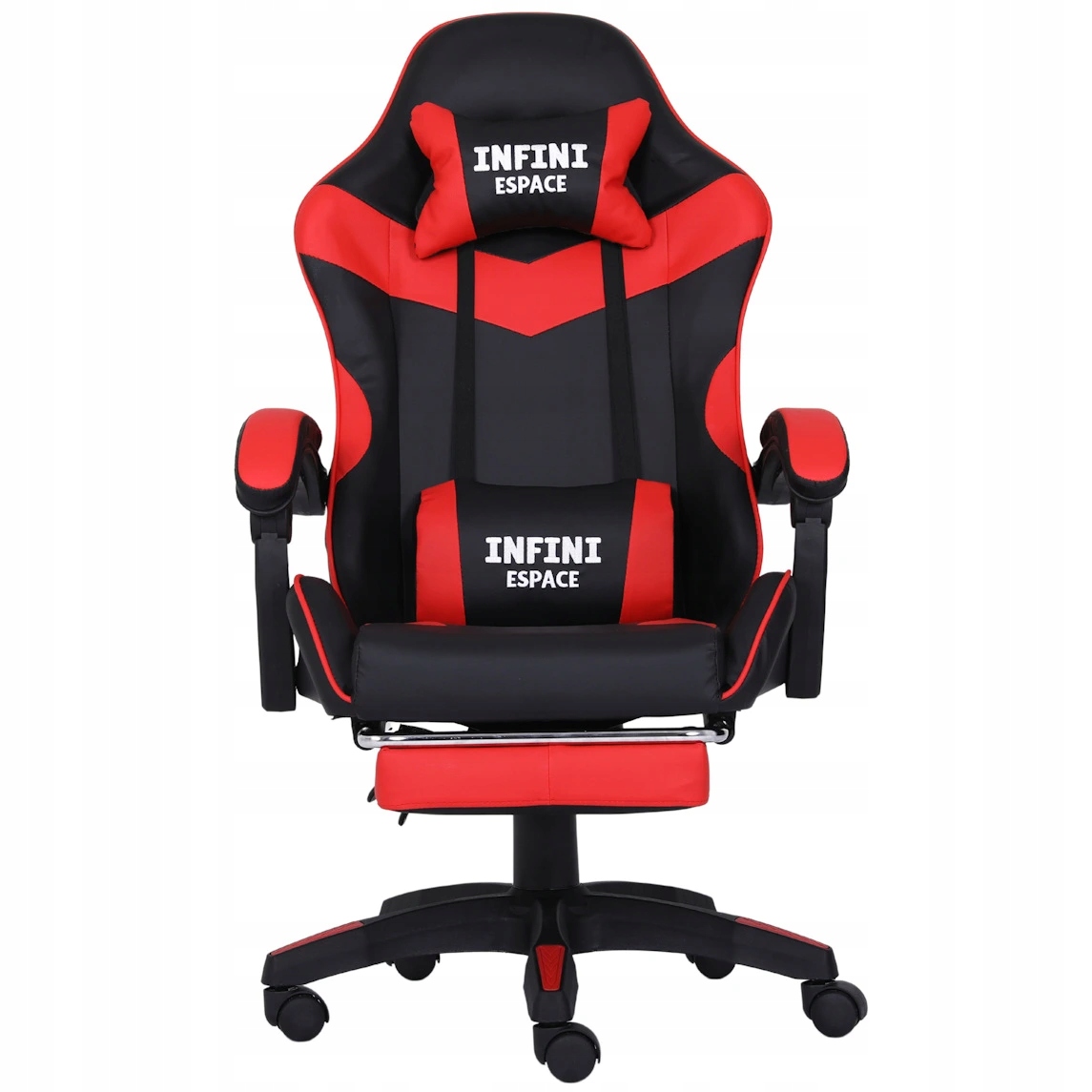 Ergonomická herná stolička Infini Espace Black/Red s podnožkou