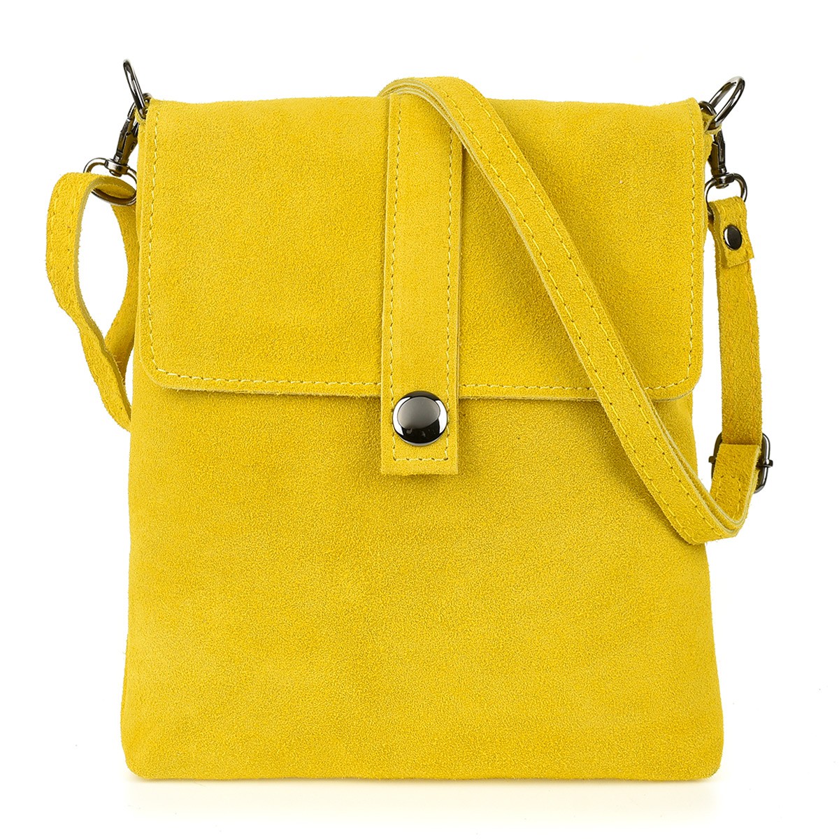 

Listonoszka Torebka Damska Skóra Zamsz Klapa mała