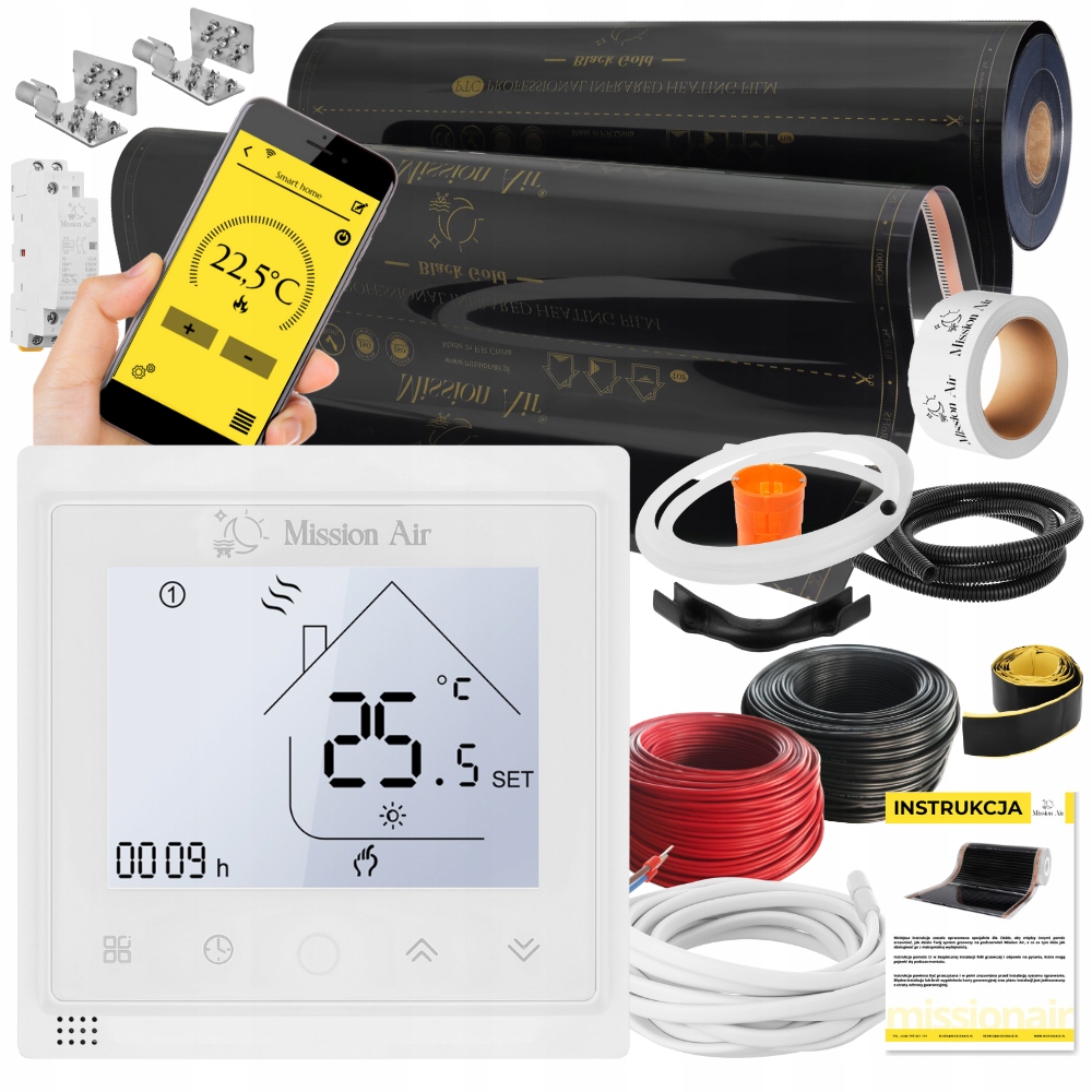 Set Fólia vyhrievacia podložka Infračervená 28 m² 160 W