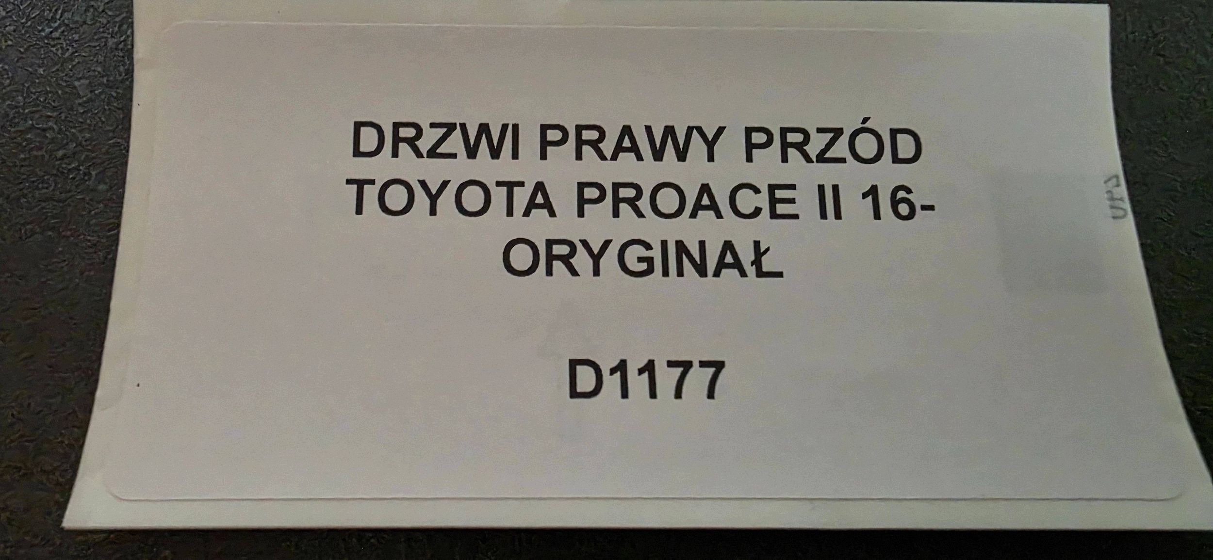 door front right side Toyota Proace