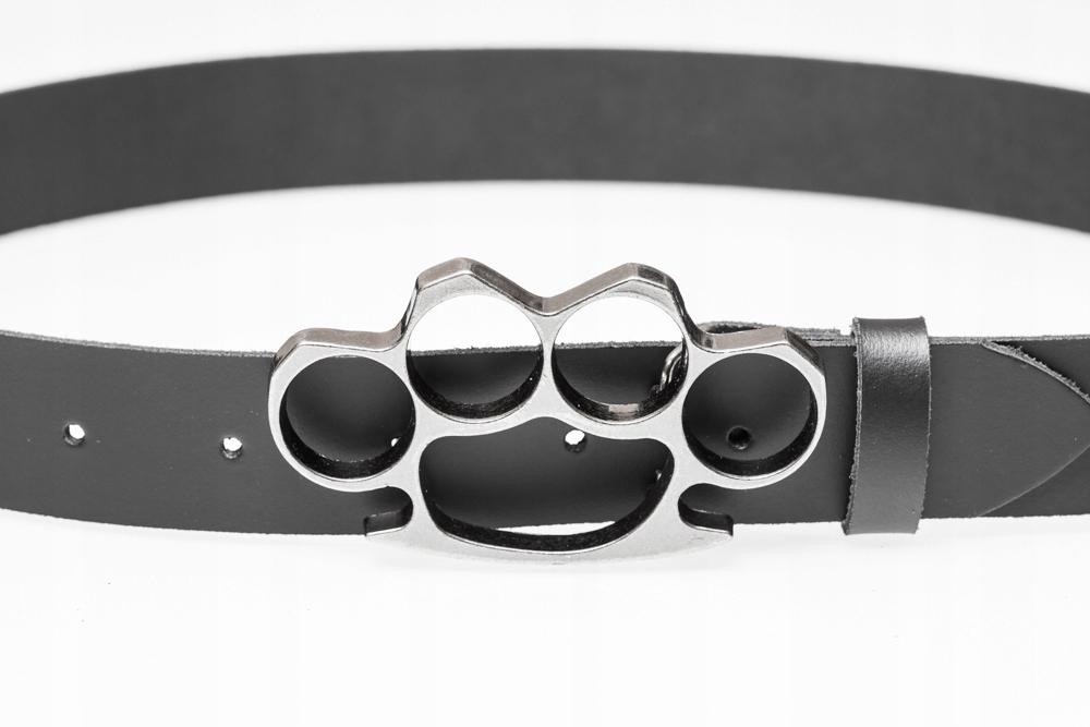 PASEK SKÓRZANY KLAMRA KASTET 115 CM Cechy dodatkowe brak