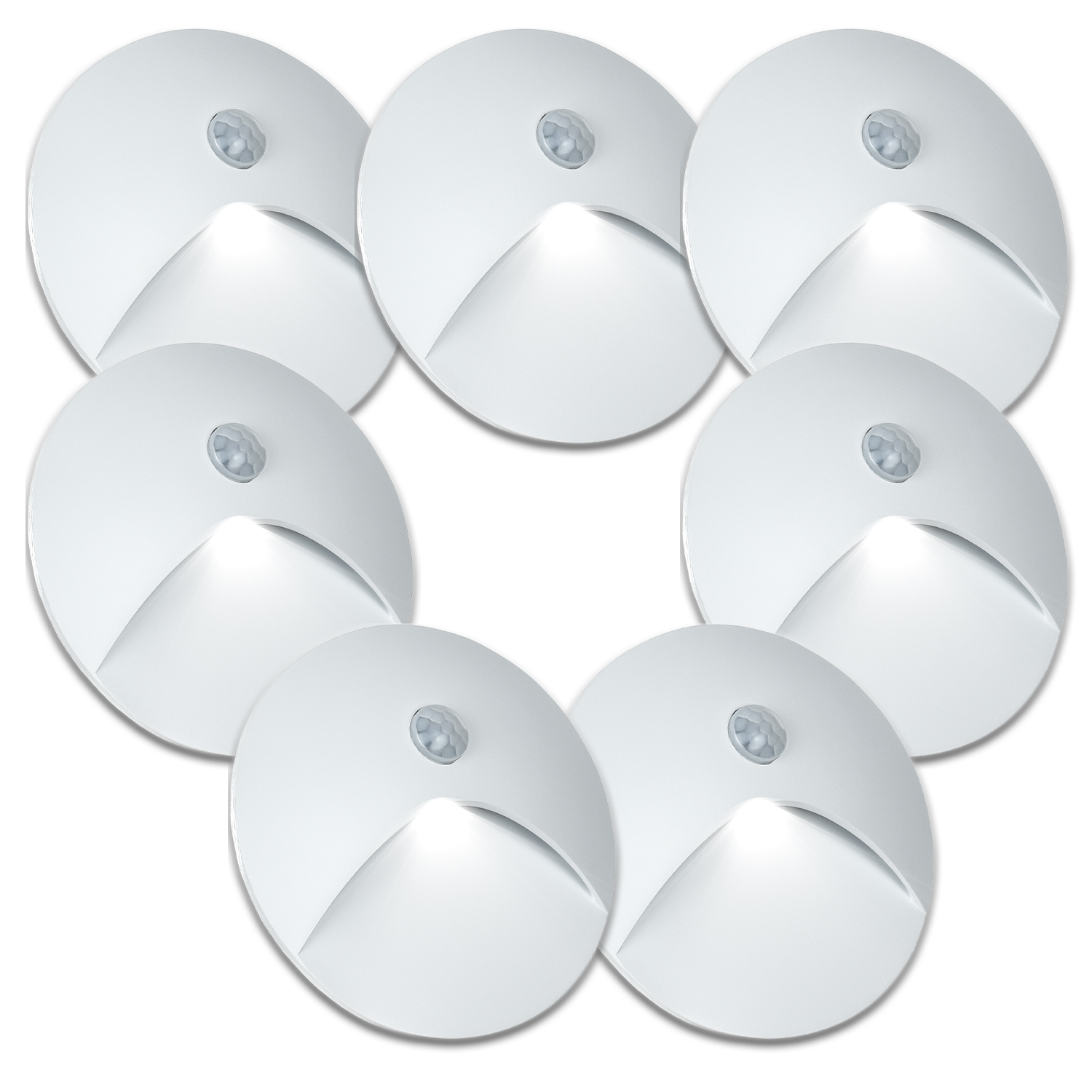 7 X Hliníková Schodišťová Objímka, Bílé Osvětlení Schodů, Světlo Na Schody