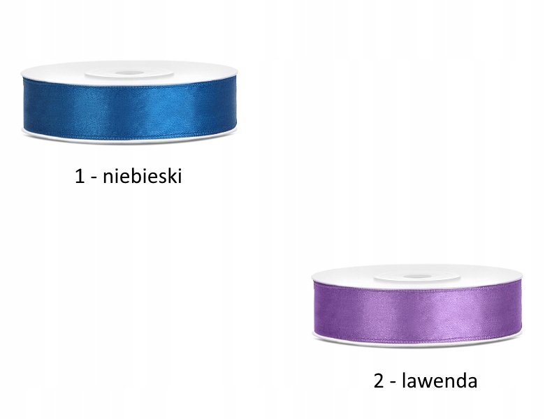 TASIEMKA SATYNOWA wstążka taśma kolory 12mm 25m