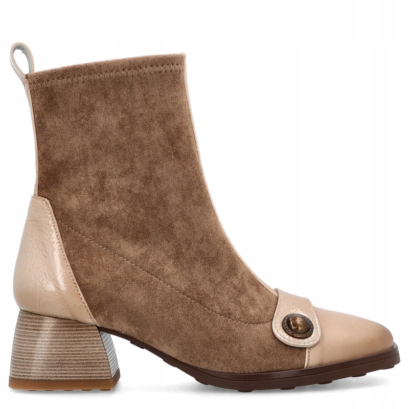 Španělské kotníkové boty na podpatku Hispanitas HI254219 Béžové 41