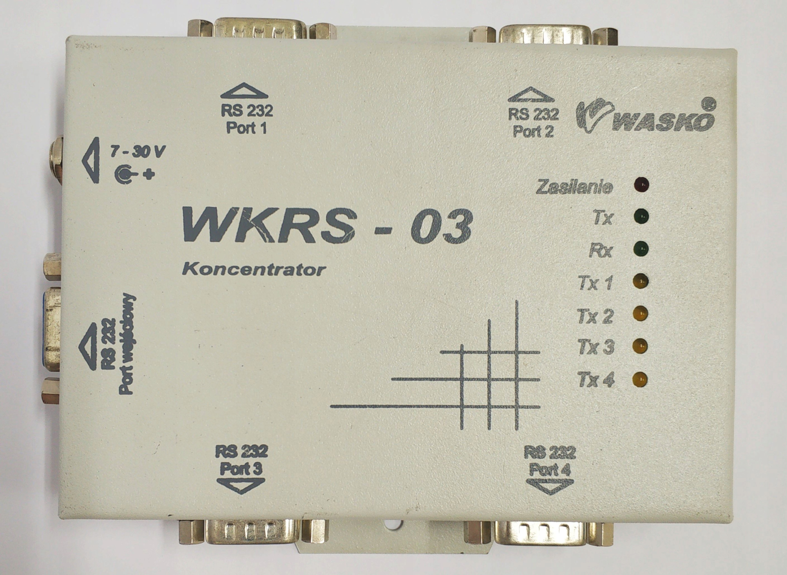 Koncentrator portów szeregowych RS-232 do 4X RS232