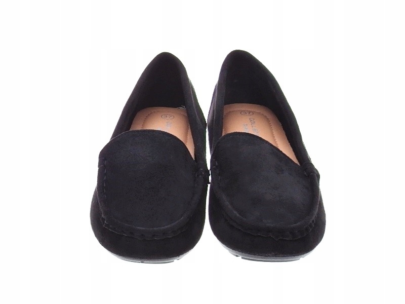 DAMSKIE ZAMSZOWE MOKASYNY Black r.37 Marka inna