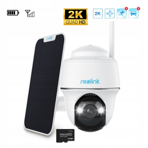 Kamera zewnętrzna obrotowa Reolink Go Pt Plus 2K Gsm Akumulator Lte 4G 3G