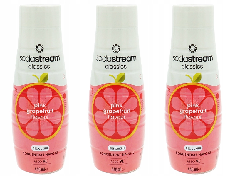 3x SYROP KONCENTRAT GRAPEFRUIT DO SATURATORA SODASTREAM 9L NAPOJU z 440ml Stan opakowania oryginalne