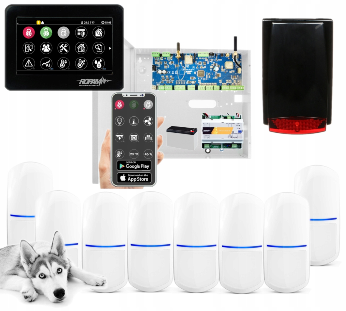 Ropam NeoLTE Set Alarm 8x Slim-pir-pet Wifi App