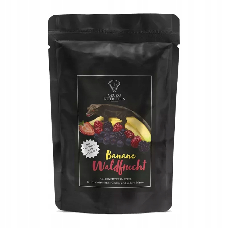 Levně Ovocné krmivo pro plazy Gecko Nutrition banán a bobulové ovoce 50 g.