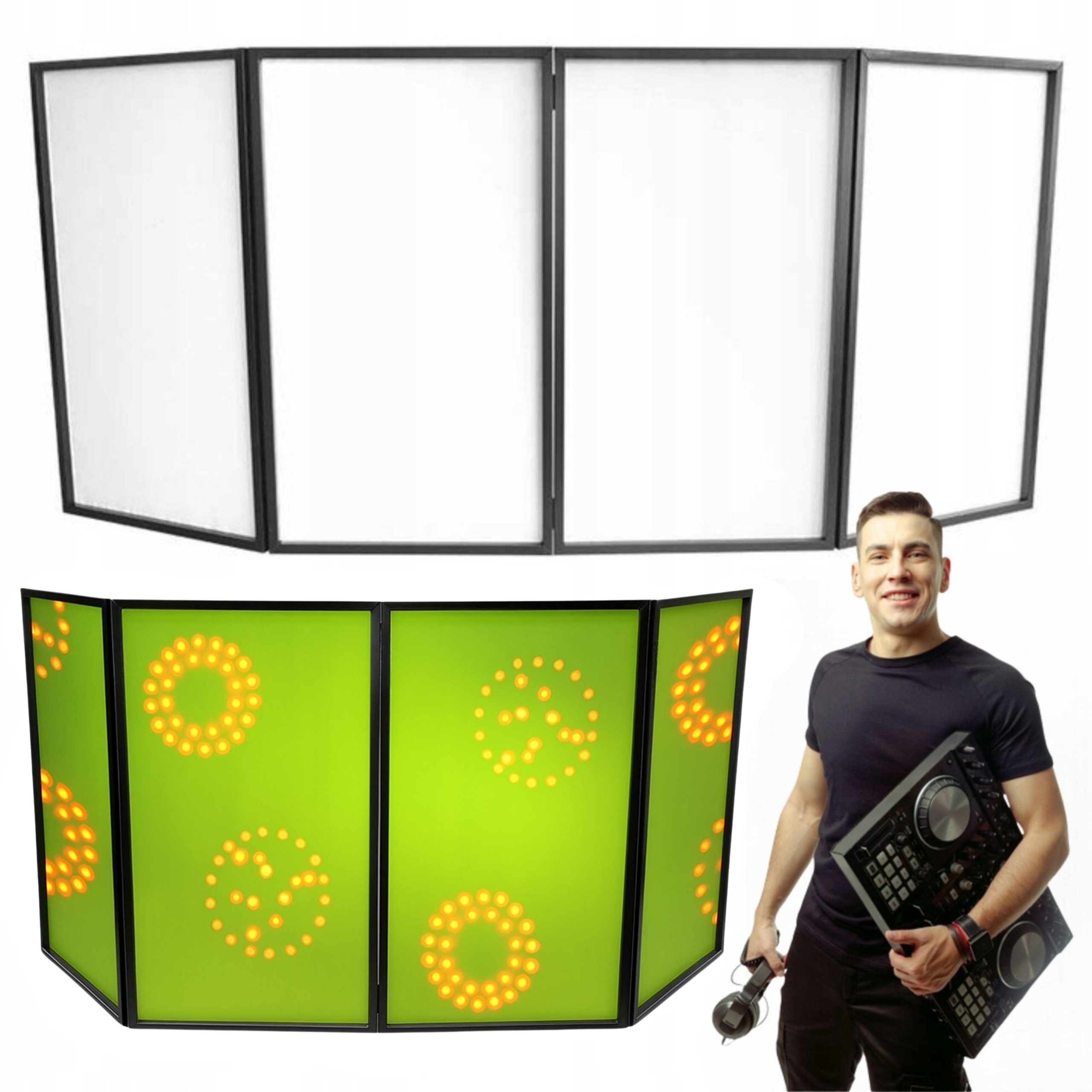 Paraván Závěs Dj Lehký Mobilní Displej Stand4Me Compact Bílý Kryt