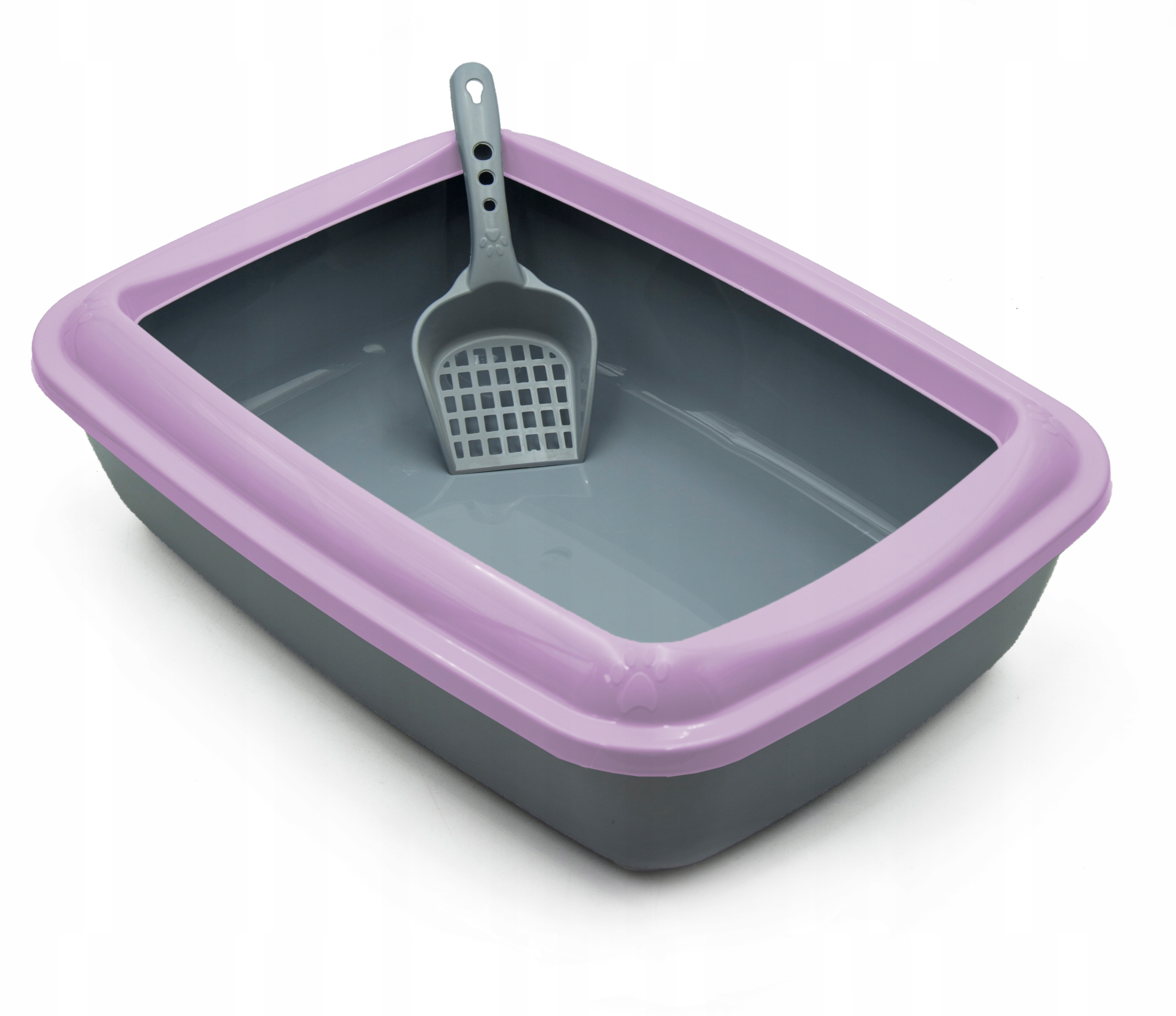 БОЛЬШОЙ ТУАЛЕТ ДЛЯ КОШАЧЬЕГО ТУАЛЕТА, ОТКРЫТЫЙ ТУАЛЕТ С РАМКОЙ XL, ШПАТЕЛЬ