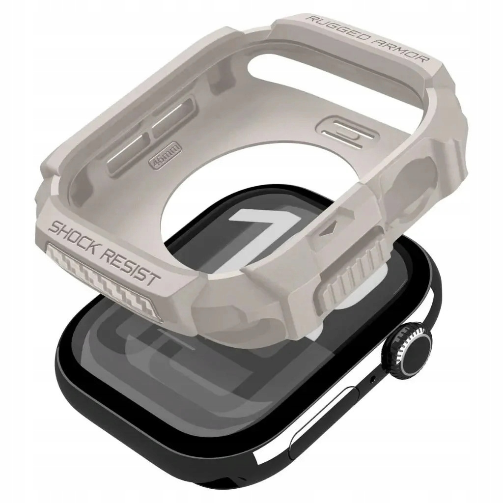 Etui Spigen Rugged Armor 2 do Apple Watch 10-11 (46mm), kolor piaskowy beż