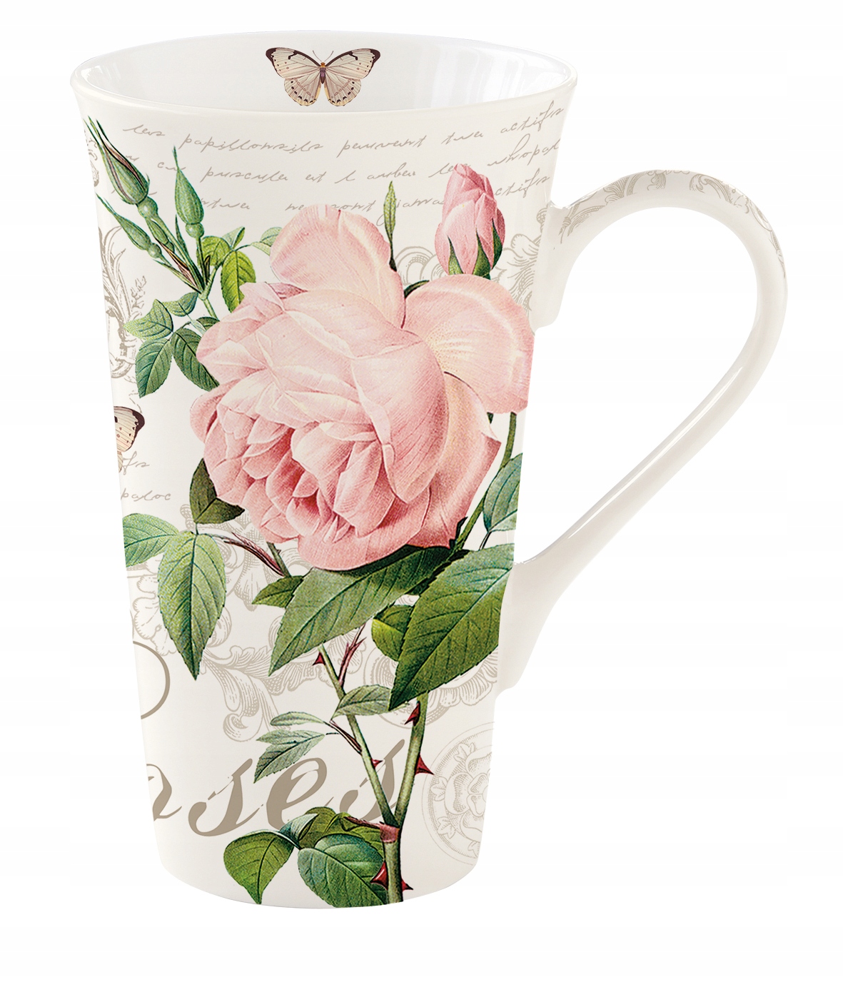 

Duży kubek porcelanowy 600 ml kwiaty róże