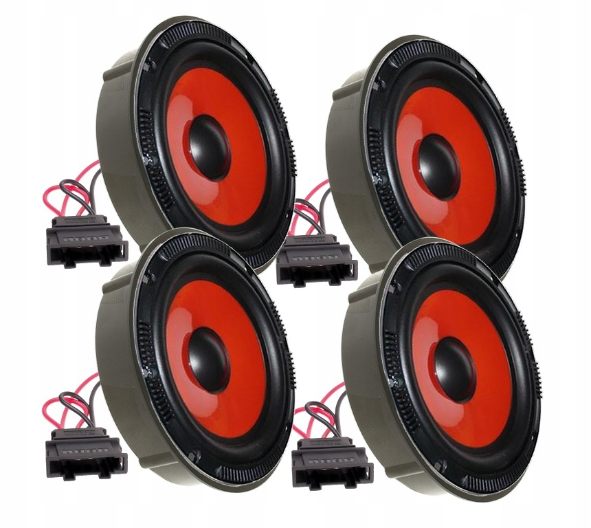 Oryginalne Głośniki VW GOLF 4 PASSAT B5 Leon na PRZÓD i TYŁ 4 sztuki basowe