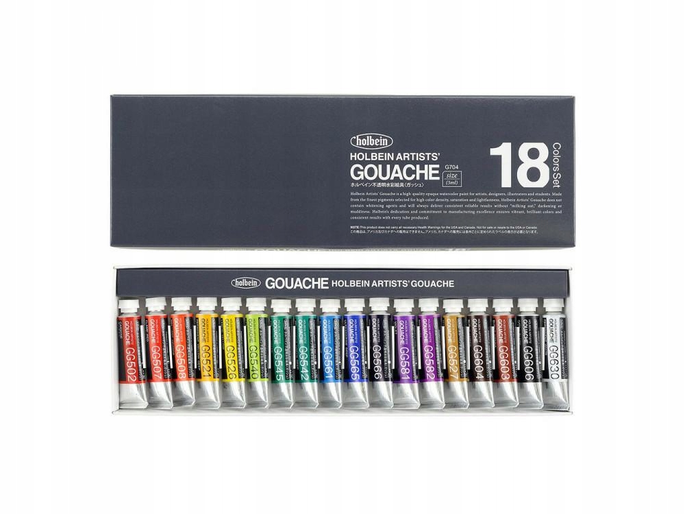 Sada barev Gouache Holbein Artist 18k G704