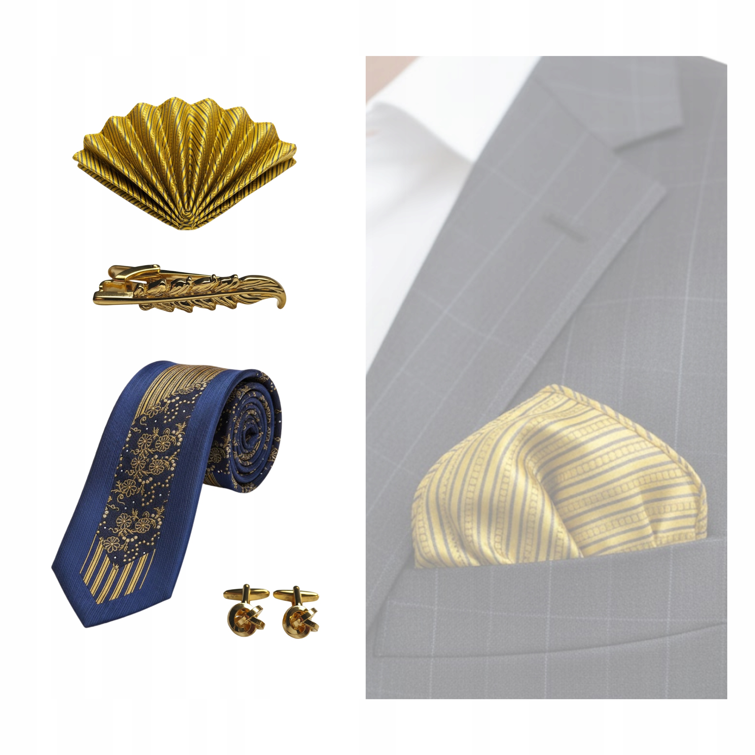 Krásná sada na Dárek pro něj, elegantní doplňky, kravatové sponky