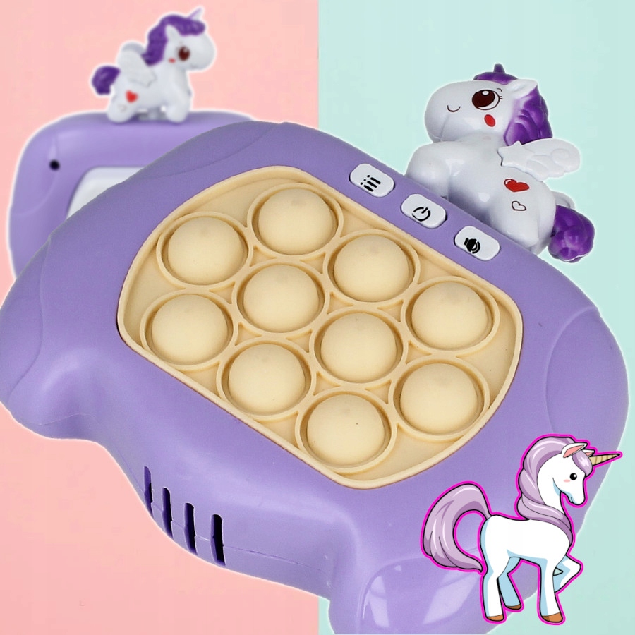 GRA POP IT KONSOLA ELEKTRYCZNA ANTYSTRESOWA GIERKA ZRĘCZNOŚCIOWA POPIT LED Materiał guma plastik