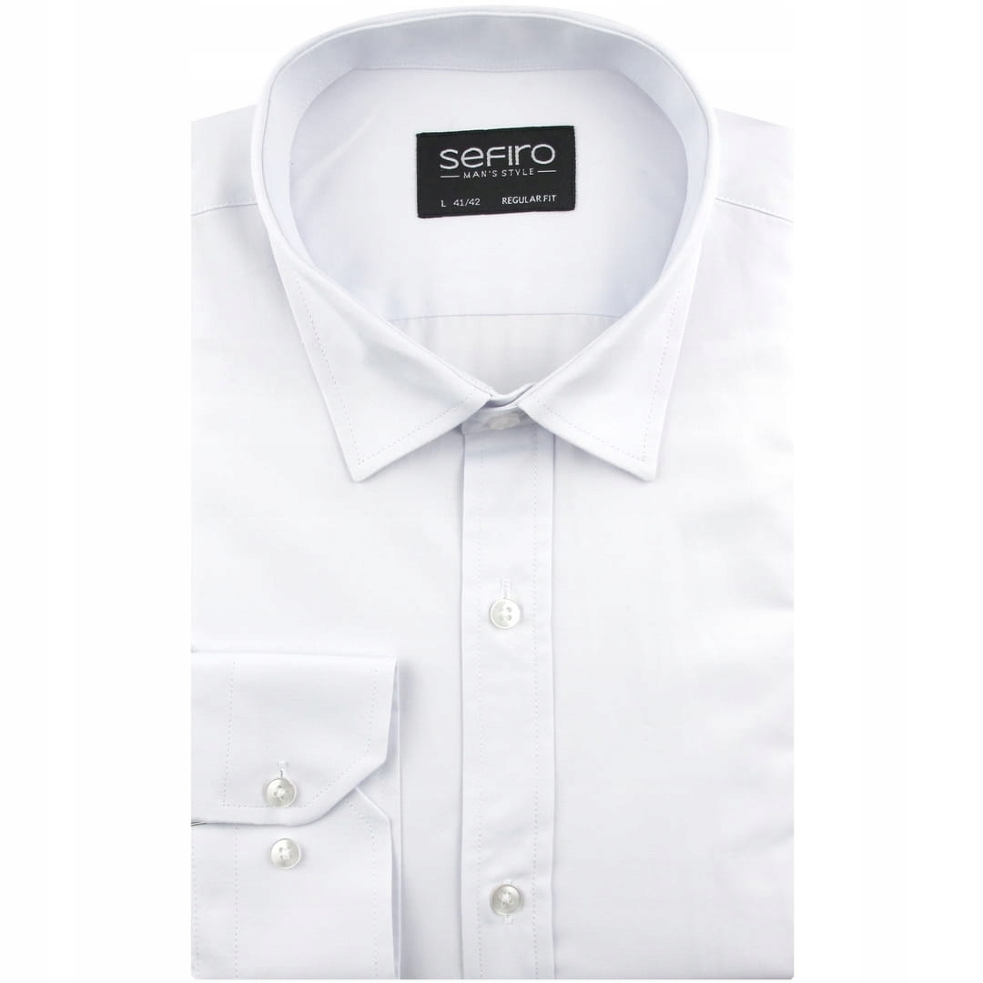 Duża Koszula Męska Wizytowa do garnituru biała Duże rozmiary S101