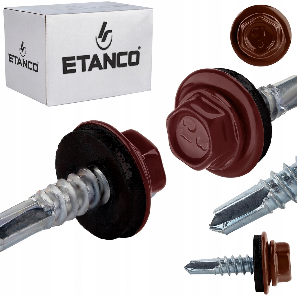 Samovrtné šrouby do oceli a kovu Etanco GT5 5,5x25mm Ral 8012 250 ks