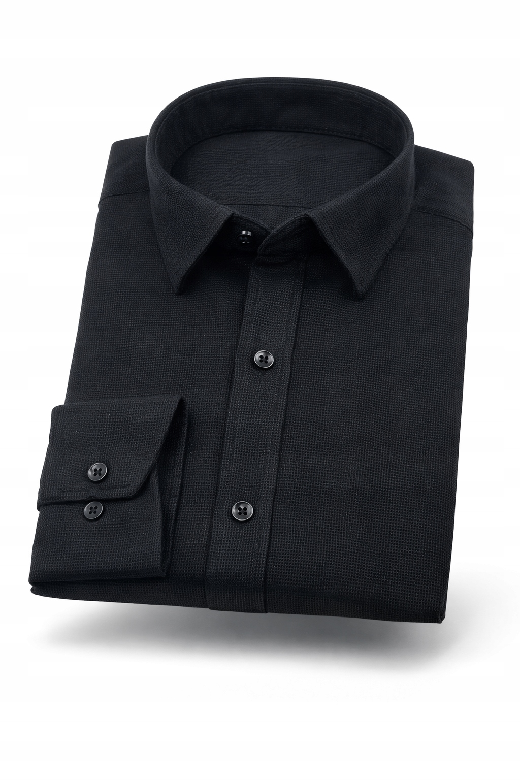 Pánská košile Viadi Polo Černá Comfort Dlouhý rukáv vel. XL Bavlna 97%