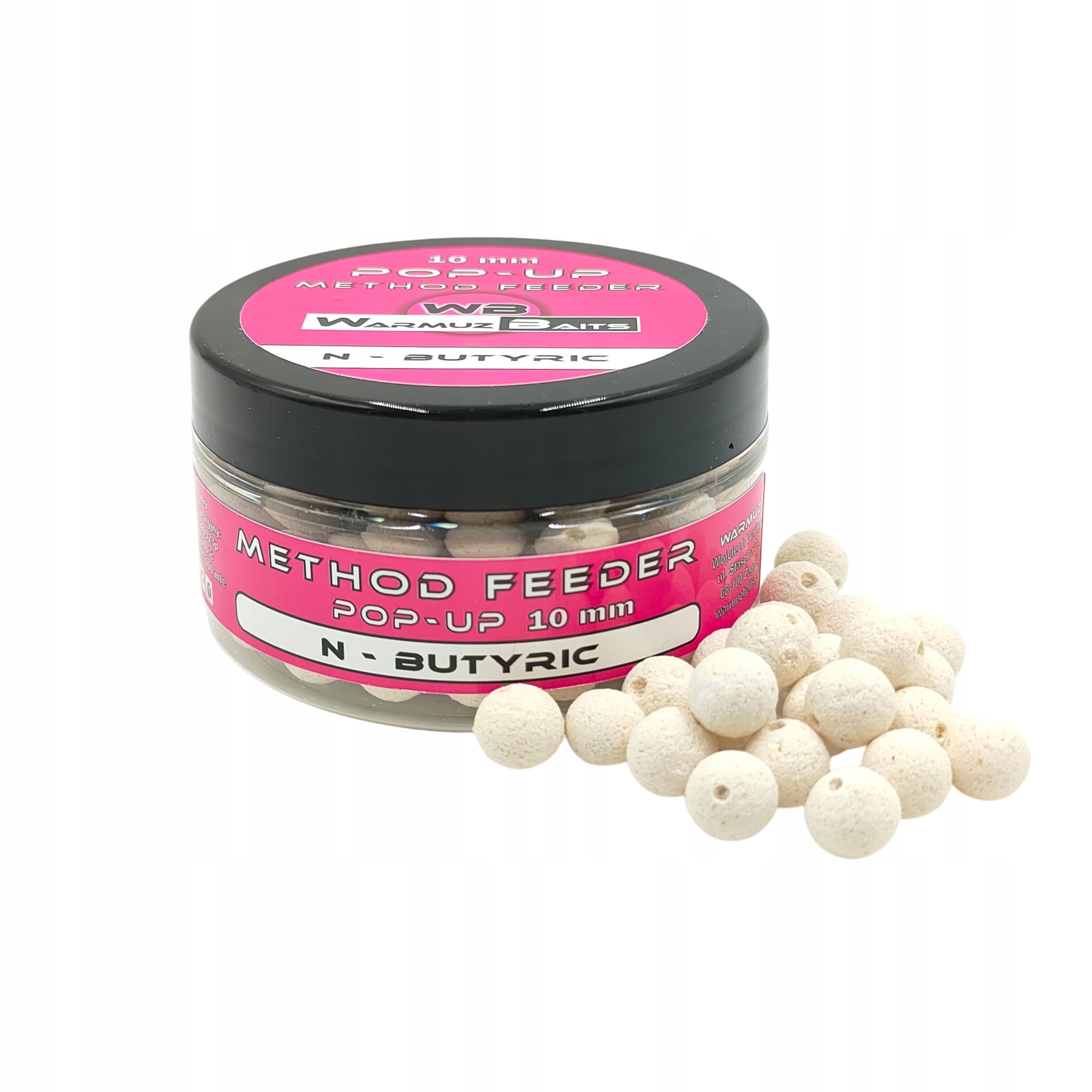 Kulki pływające N Butyrick Warmuz Baits Pop Up 10mm z dziurką