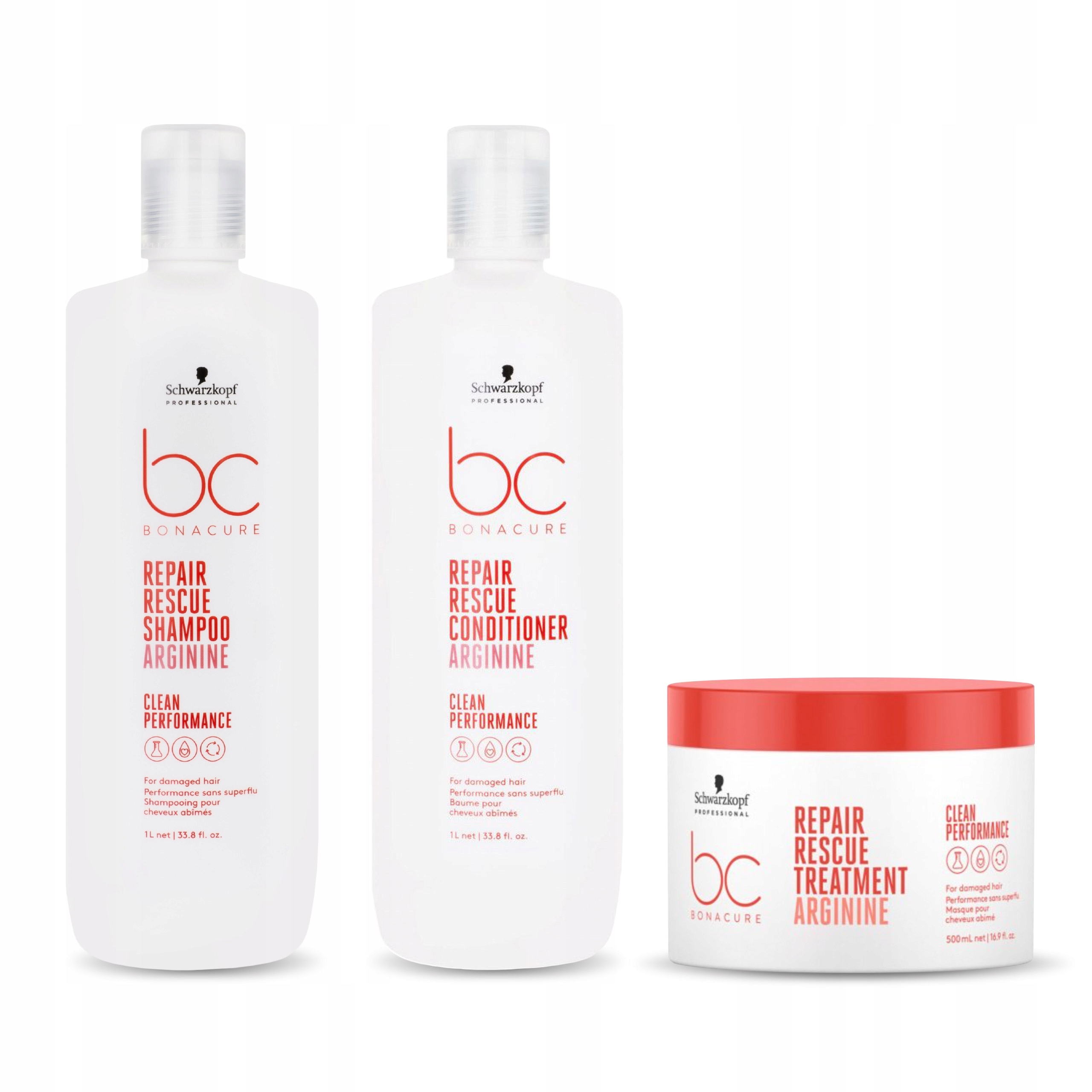 Schwarzkopf Bc Repair Rescue sada šampon 1 l kondicionér 1 l maska 500 ml