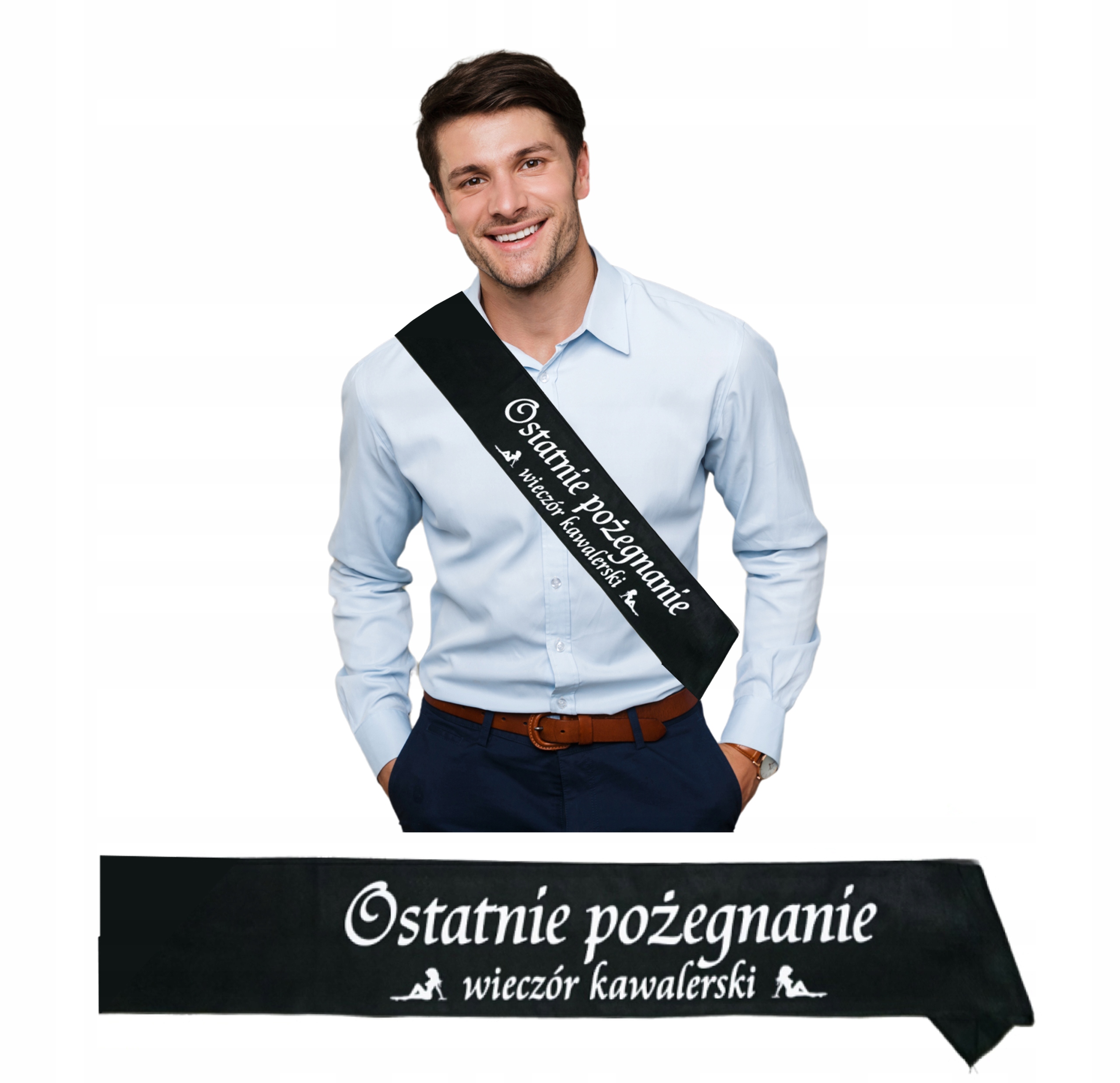 

Wieczór Kawalerski Wstęga szarfa Ślub