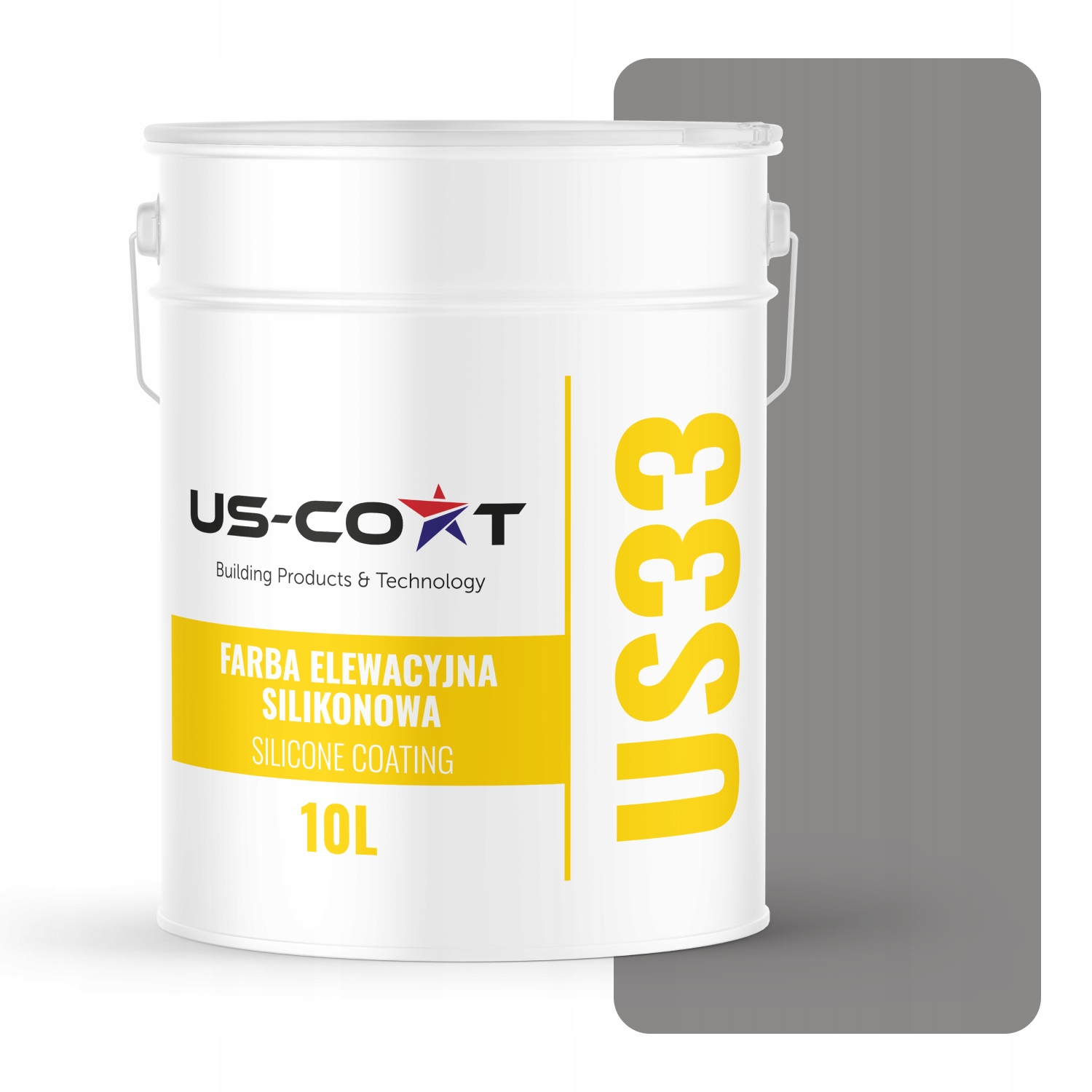 Barva Silikonová Fasádní Barva Šedá Ocelová F265 10L Výrobce