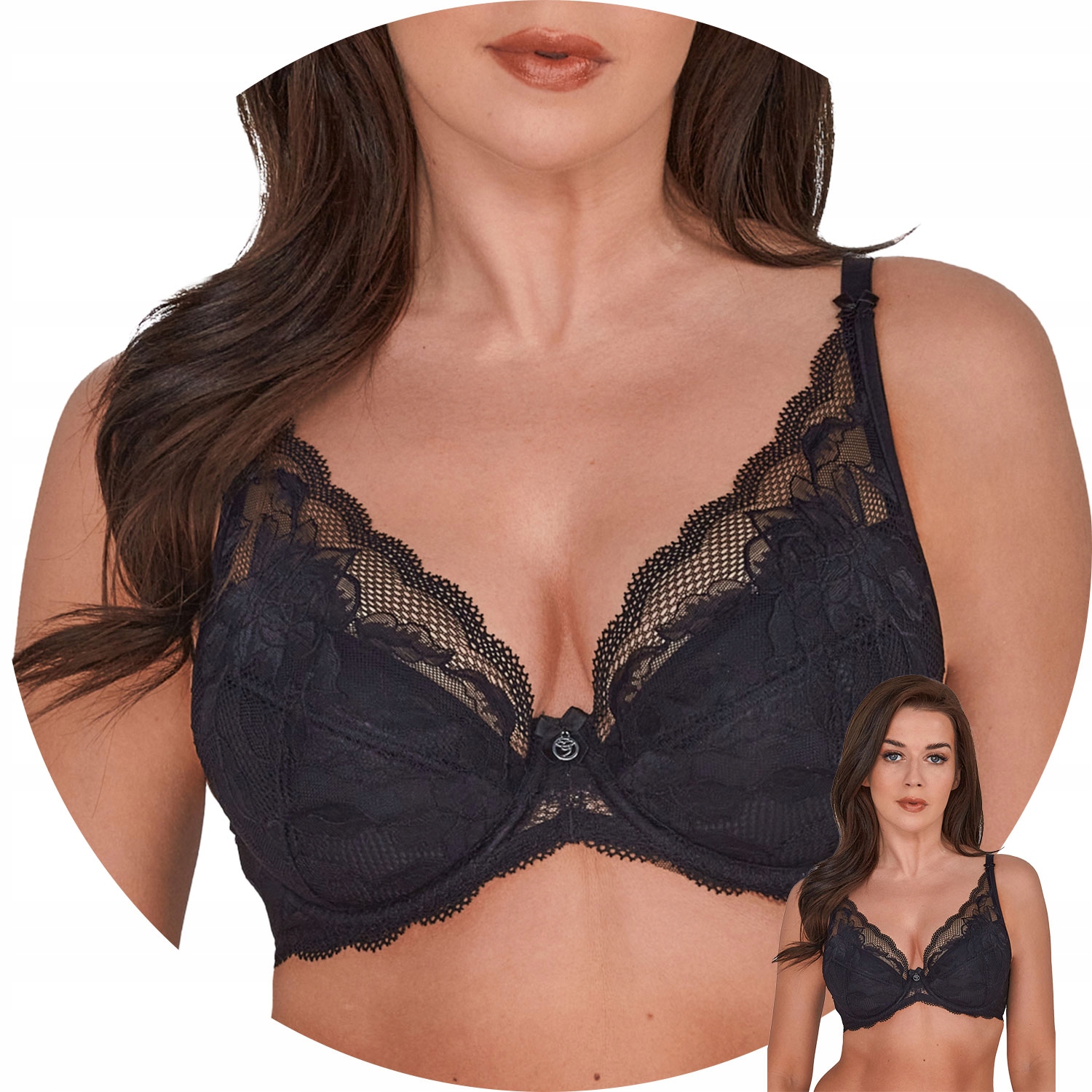 Gaia 1200 Vika czarny 80D Biustonosz push-up