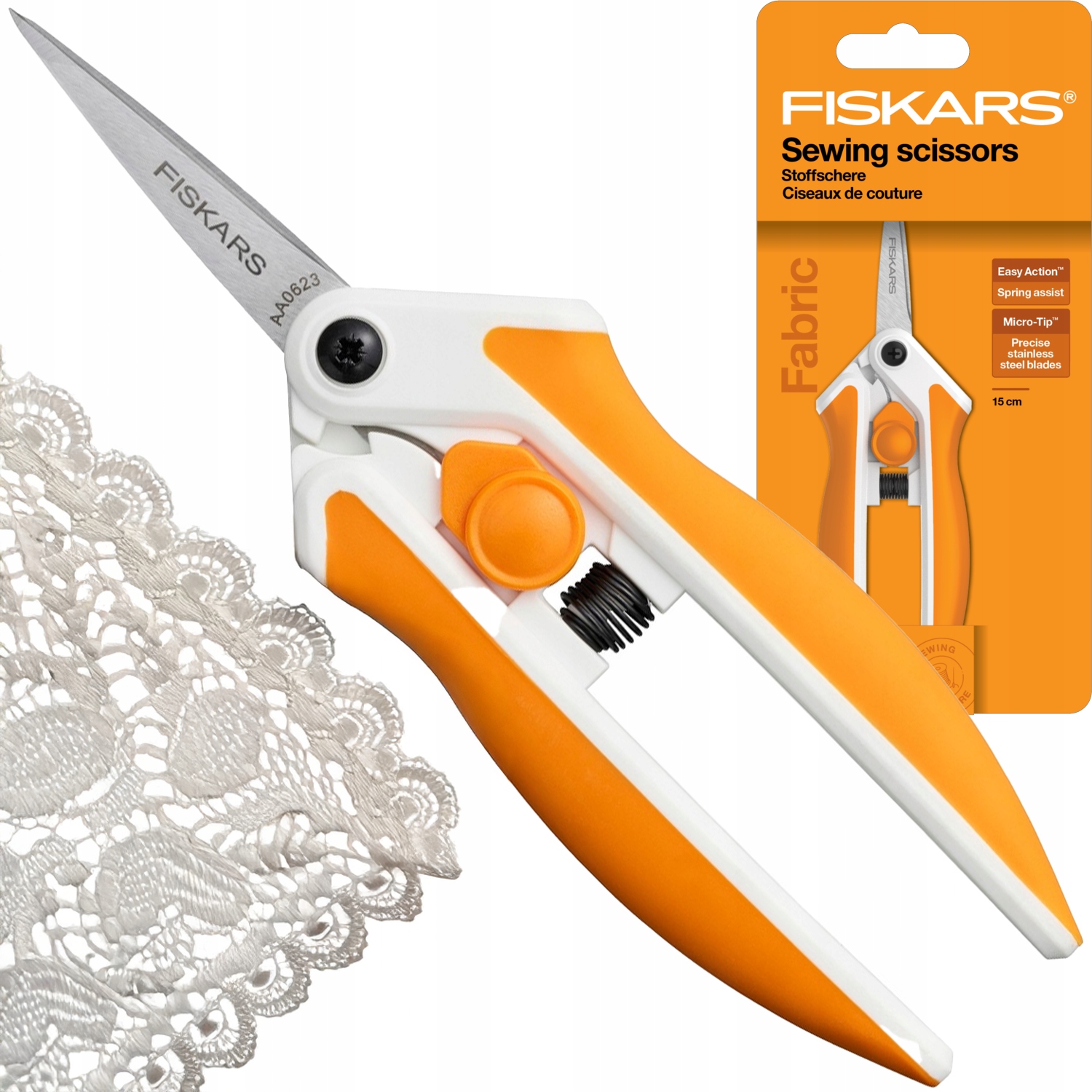 Fiskars Nůžky Krejčovské Nůžky Přesné Pružinové Easy Action 16cm