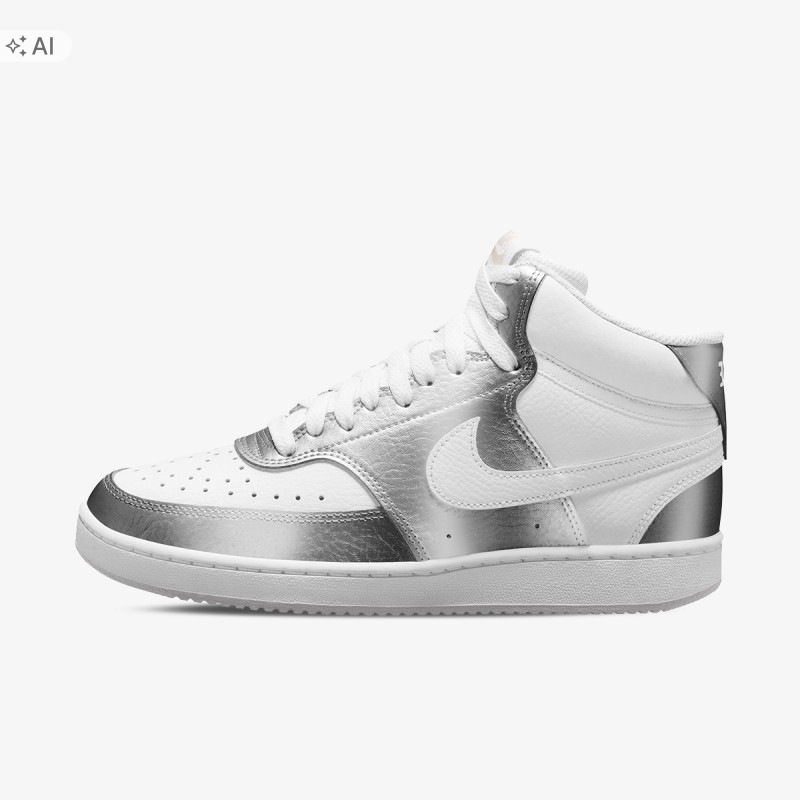 Nike Court Vision MID Bílé Stříbrné Sportovní Kožené 39 Cxa