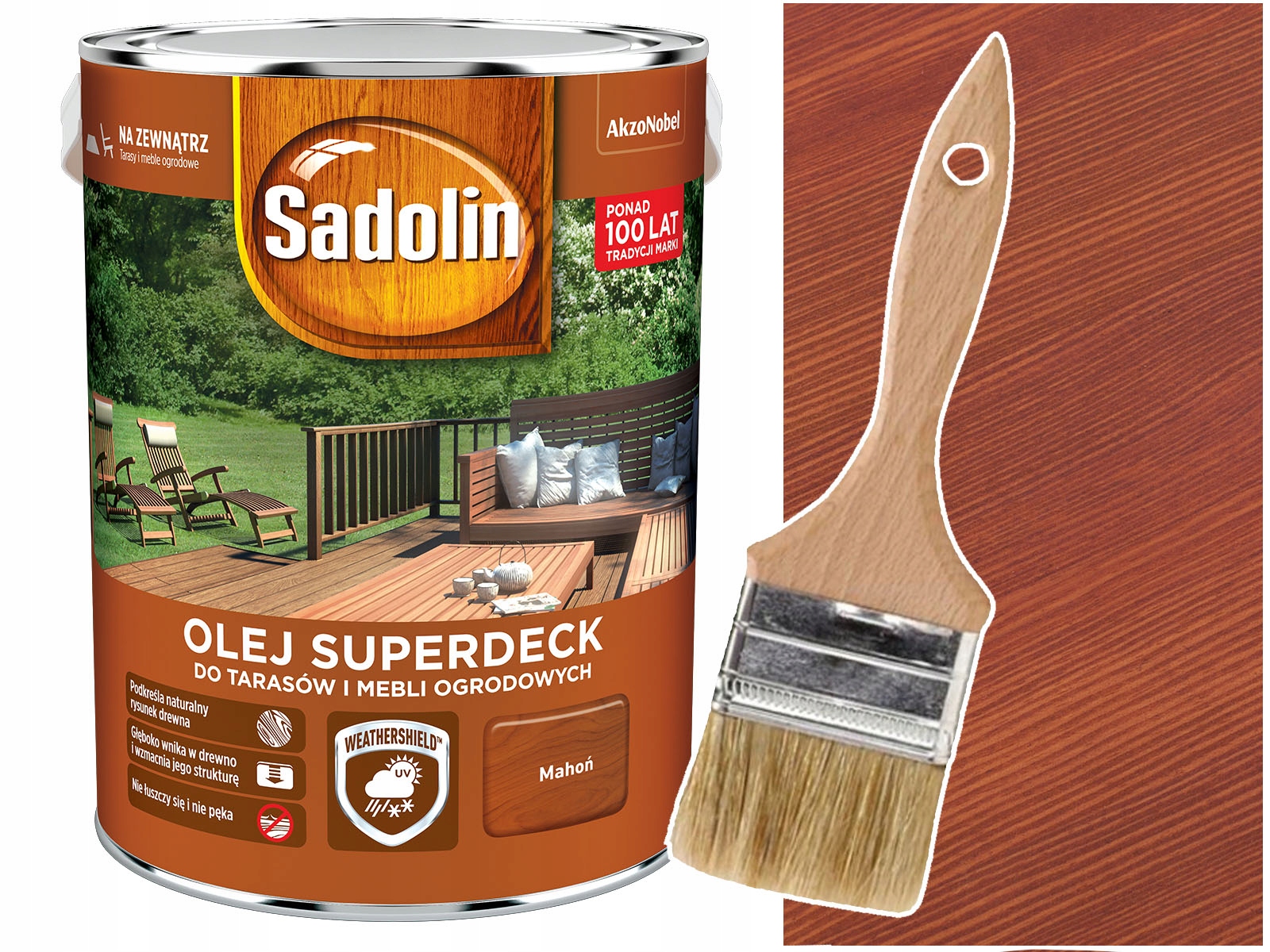Sadolin Superdeck olej do tarasu Mahoń 10L
