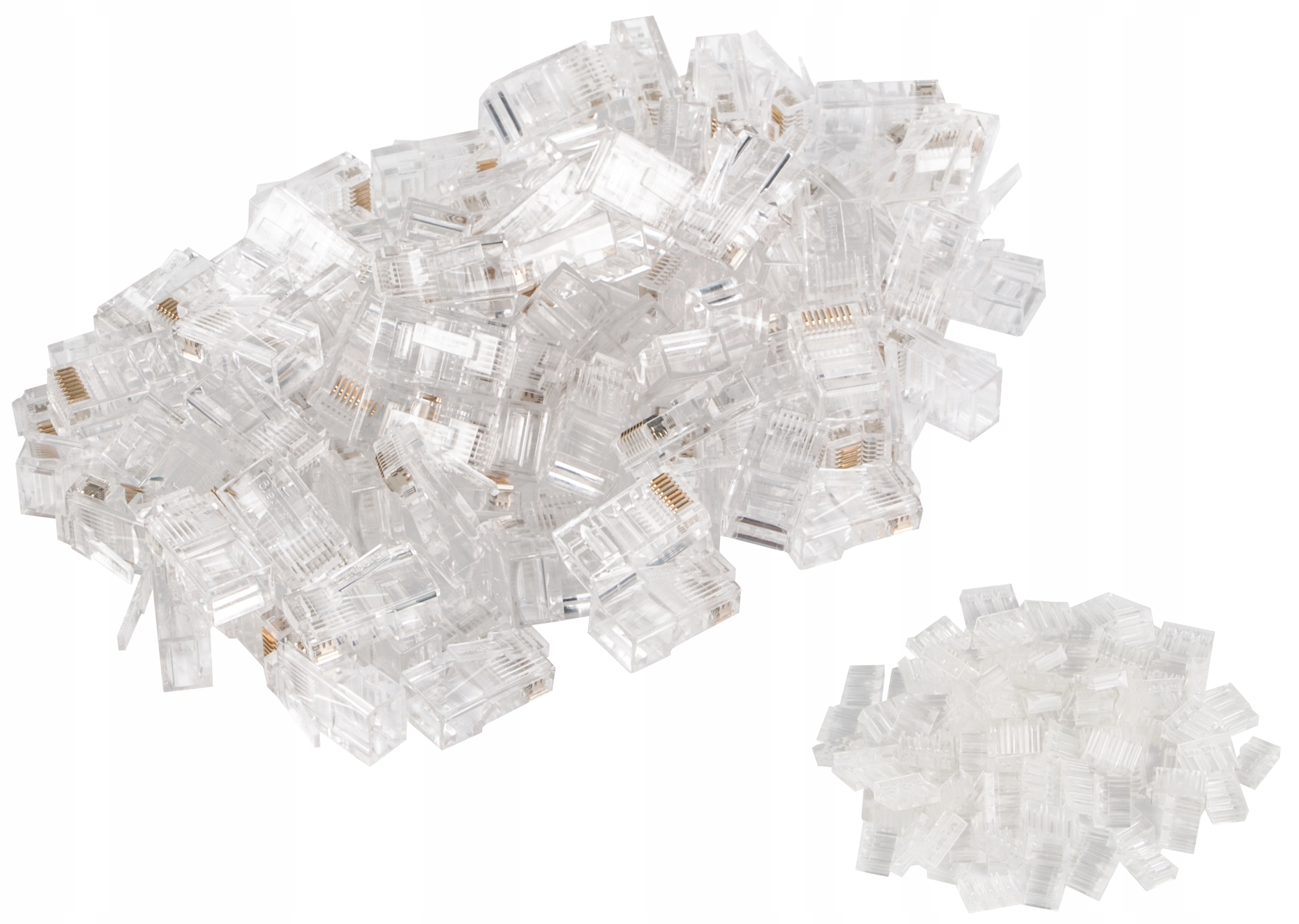 100X WTYK WTYKI KOŃCÓWKI WTYCZKA RJ45 UTP KAT.6 CAT.6 Z PROWADNICĄ LANBERG Stan opakowania oryginalne