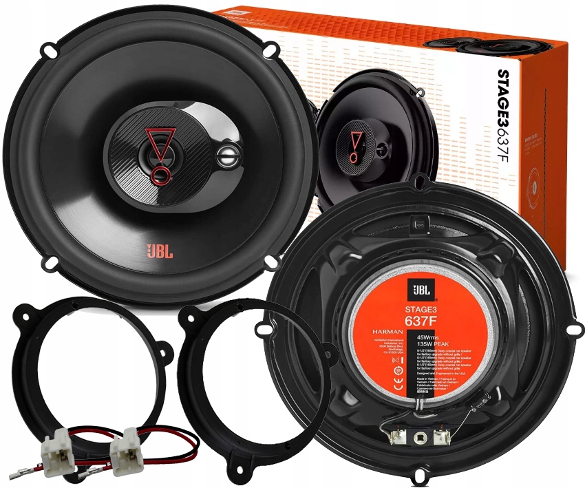 JBL 637 GŁOŚNIKI 3DROŻNE RENAULT CAPTUR CLIO KADJAR MEGANE KOLEOS PRZÓD