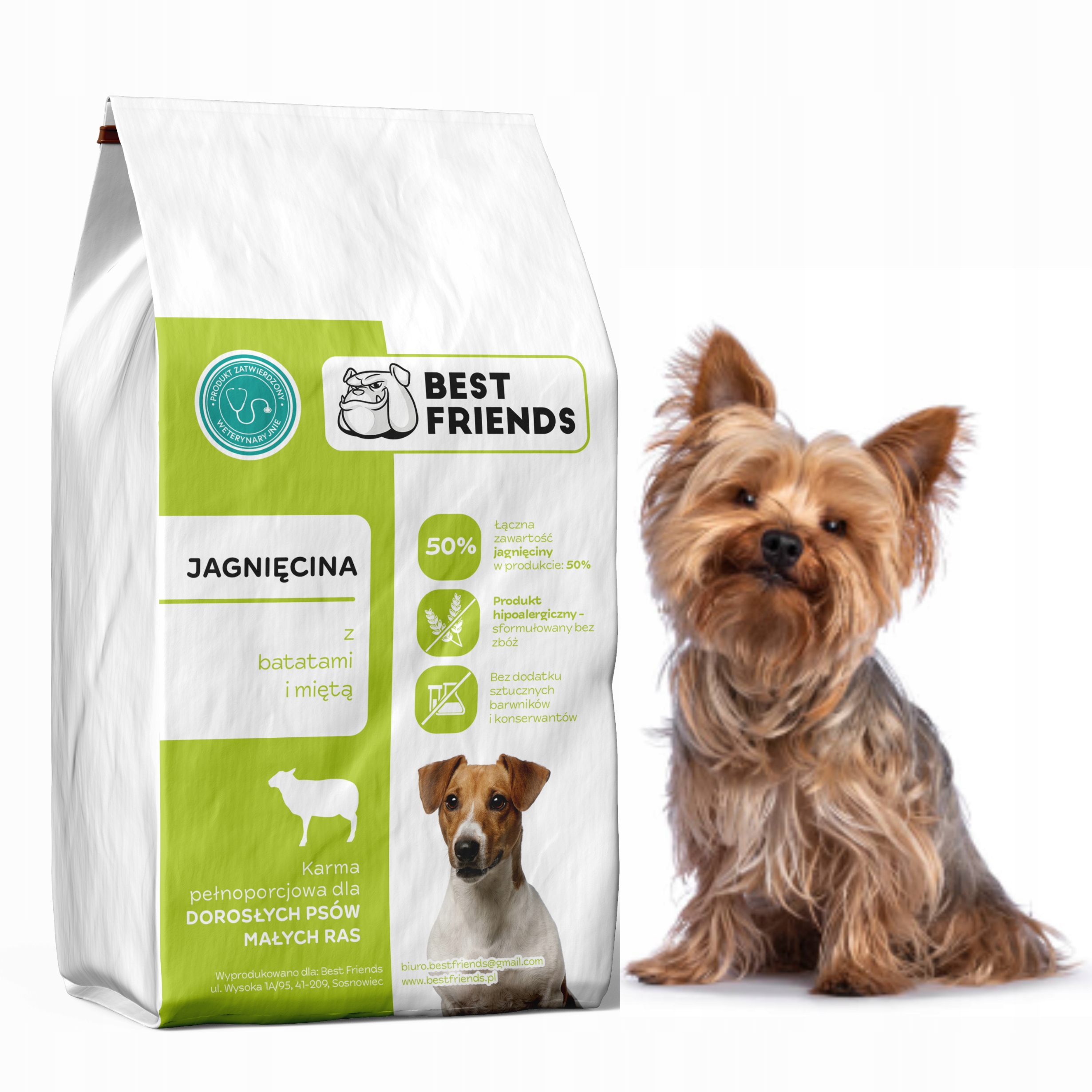 Karma dla YORKa, bezzbożowa, 50% Jagnięcina, 6KG