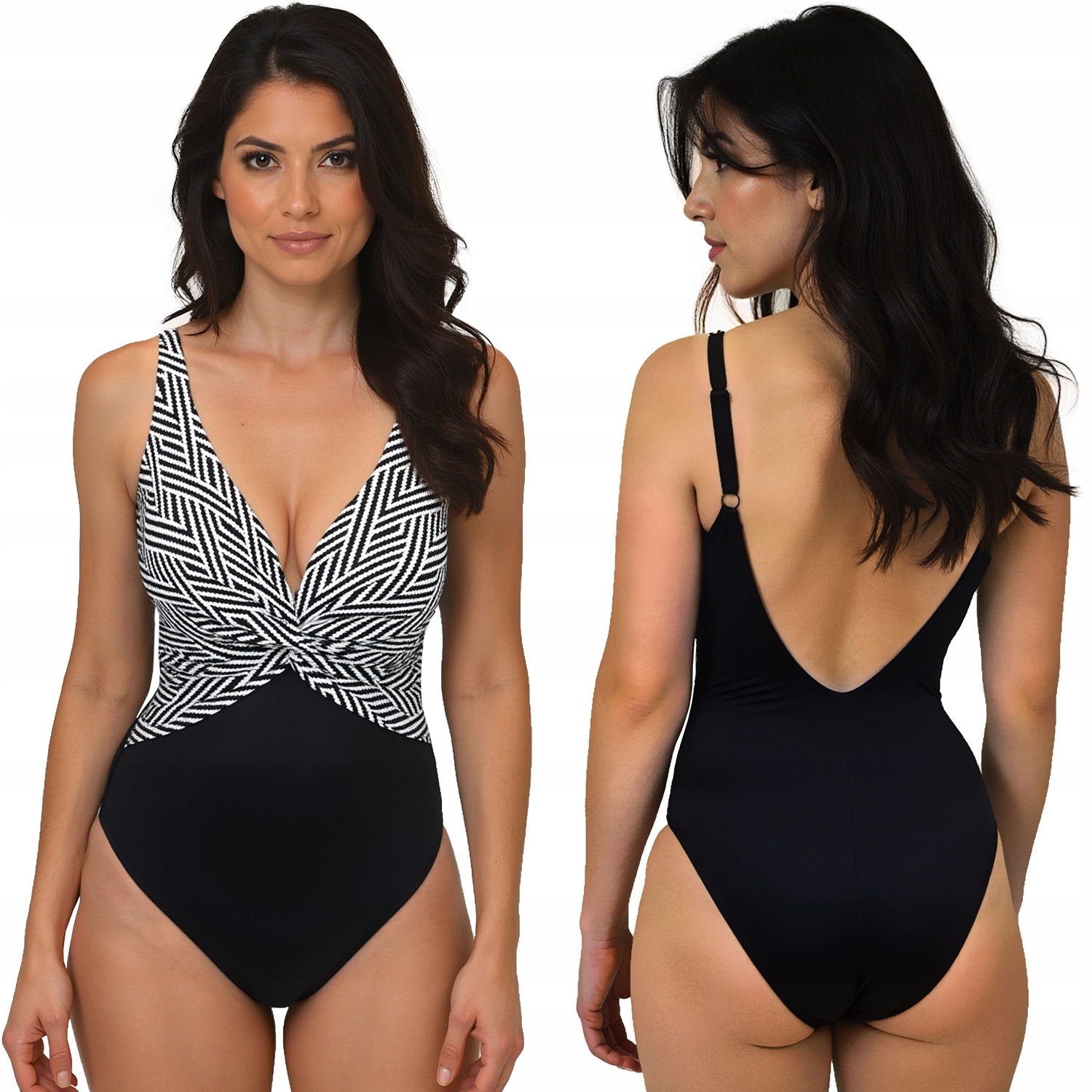 Vivisence 3111 černobílé Měkké plavky 85D Jednodílné