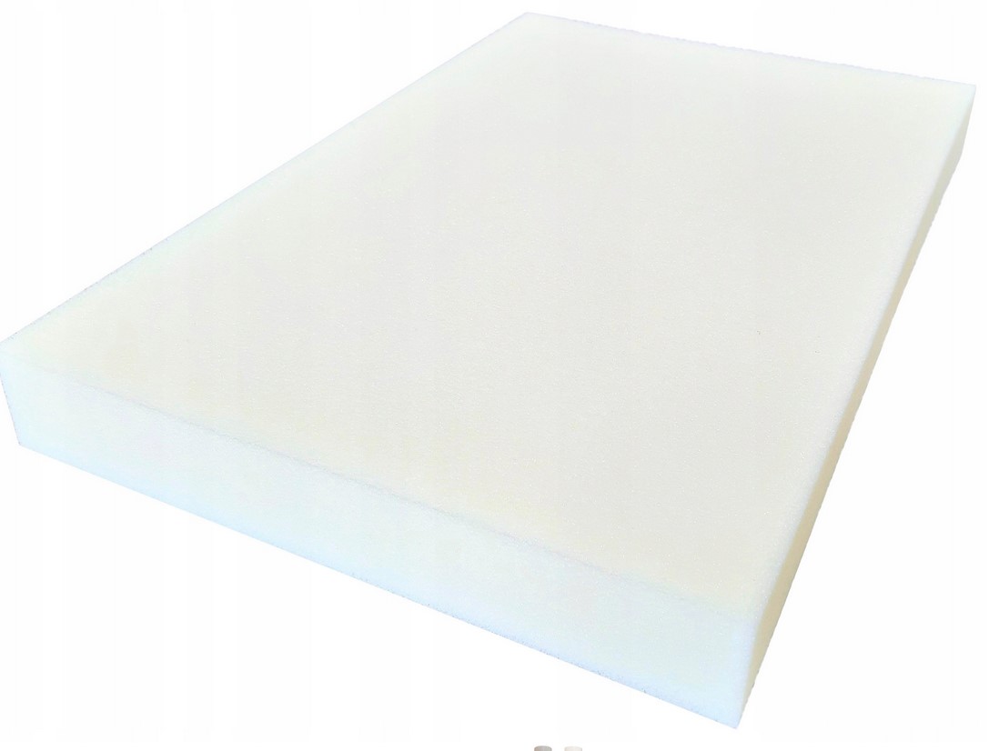 Materac piankowy Dwustronny T25 200x90x10 cm bez pokrowca Biały/ Niebieski